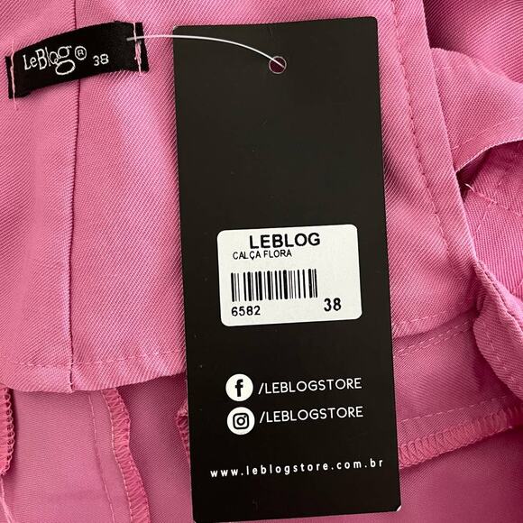 Le Blog Buckle Waist Pants in Pink Size 38/6 - Picture 6 of 7